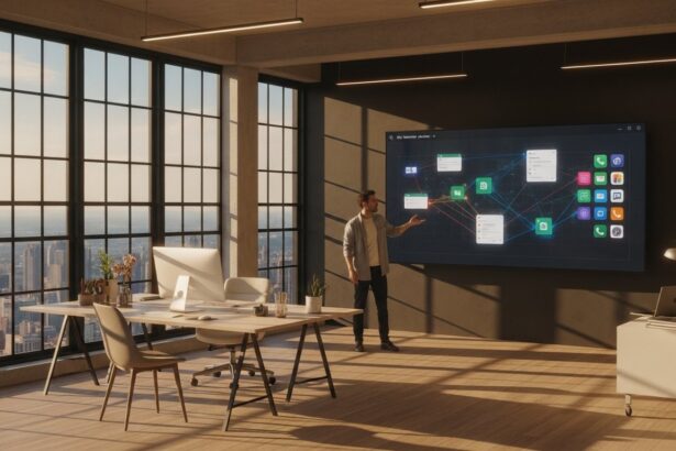 wide shot of a modern