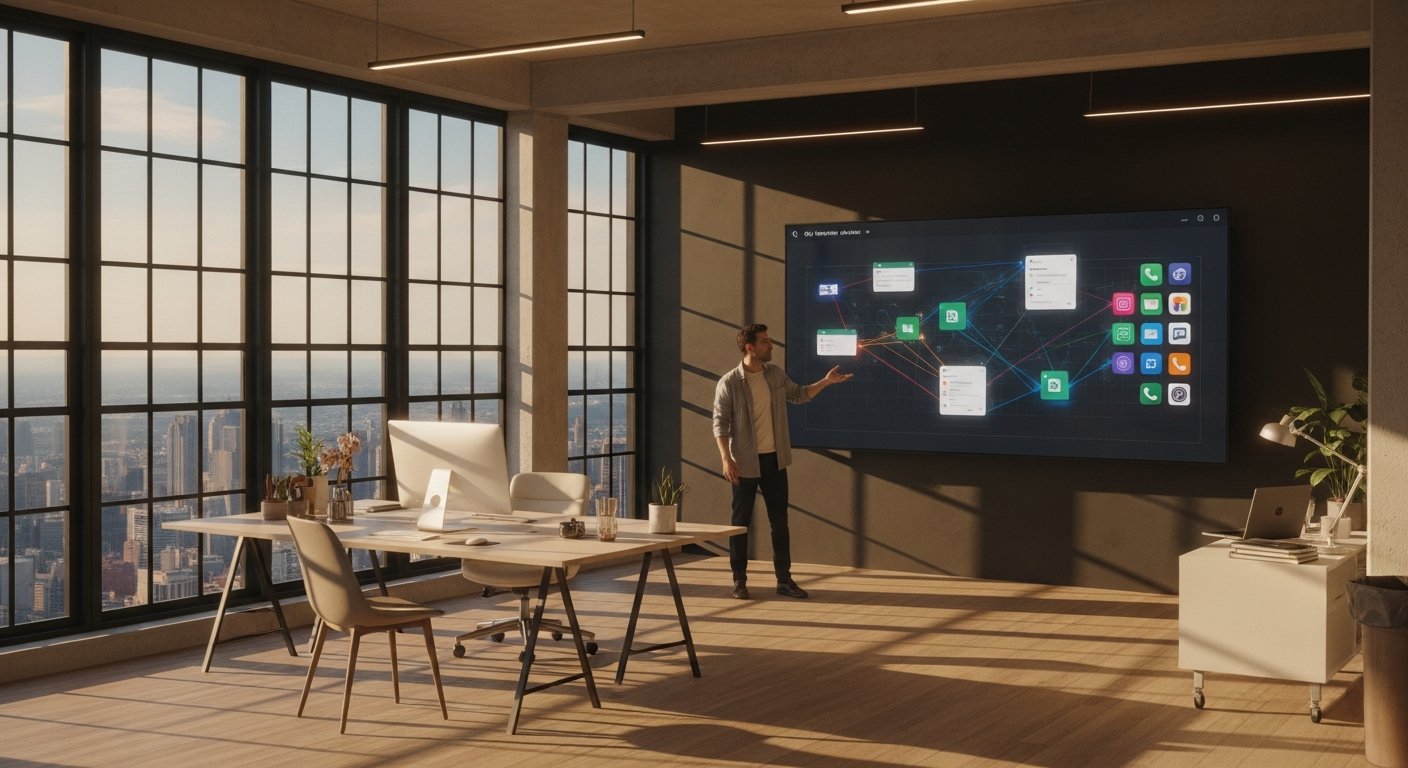 wide shot of a modern