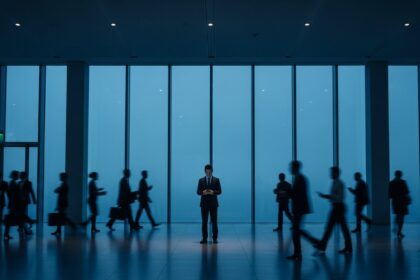 wide shot of a solitary