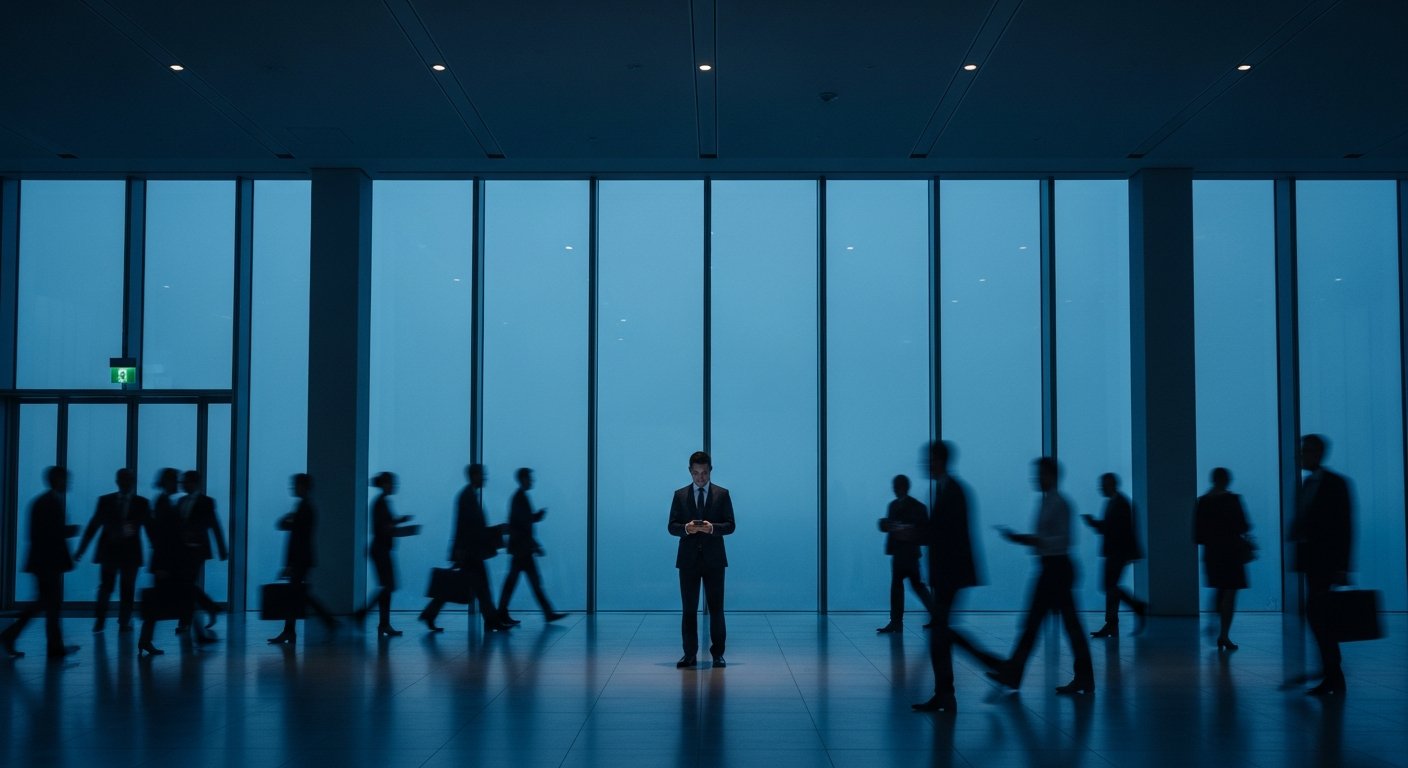 wide shot of a solitary