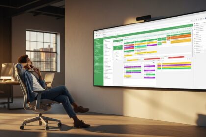 wide shot of a modern