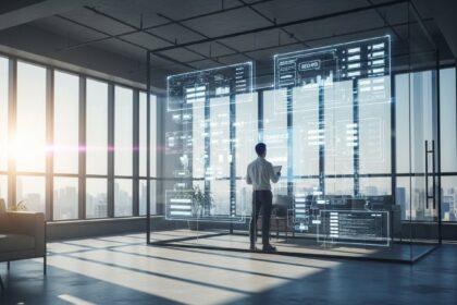 wide shot of a modern