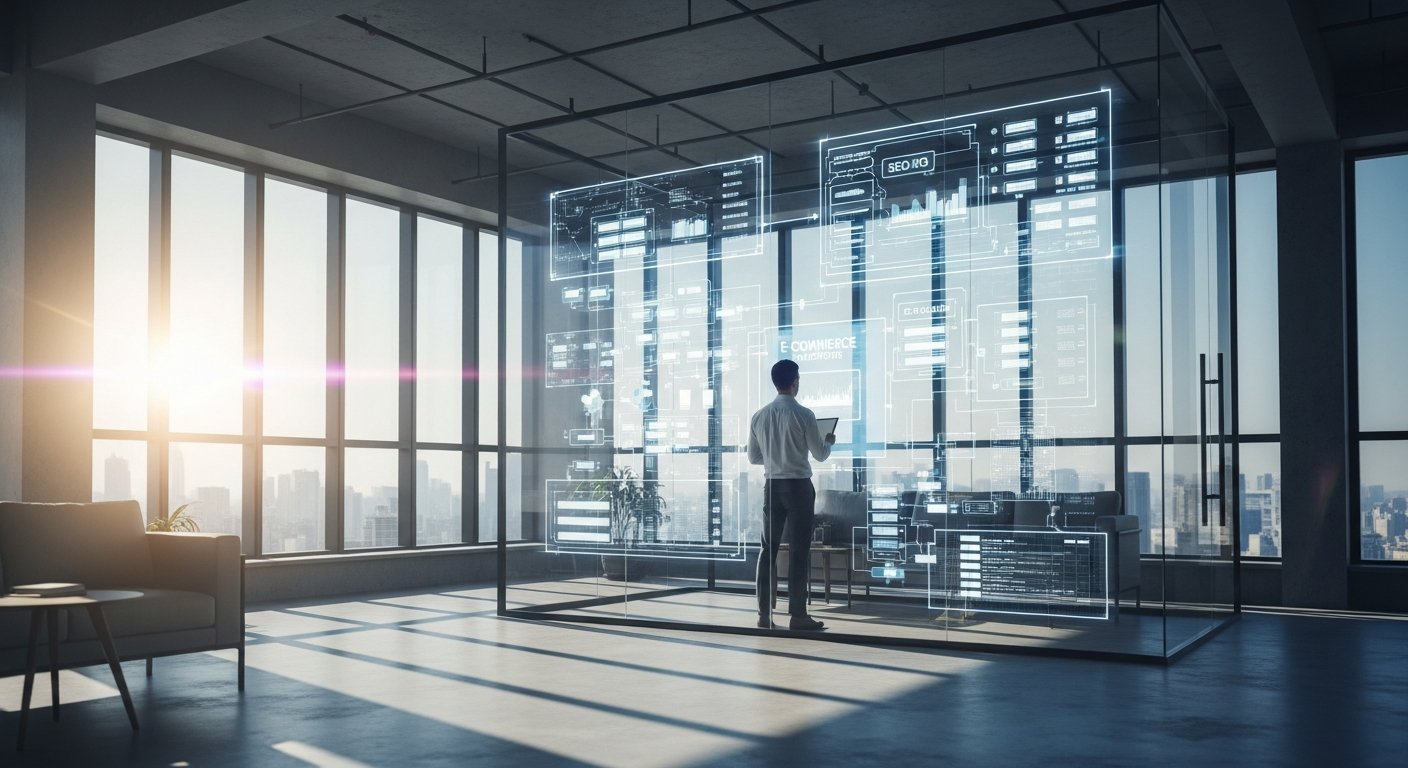 wide shot of a modern