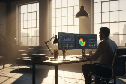 wide shot of a modern